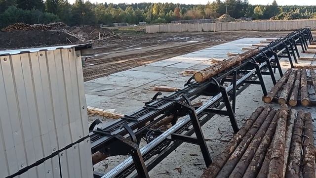 Линия сортировки бревен производства ПО "Диаком" смотреть онлайн