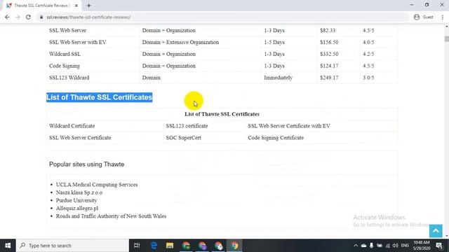 Thawte SSL Certificate Reviews смотреть онлайн