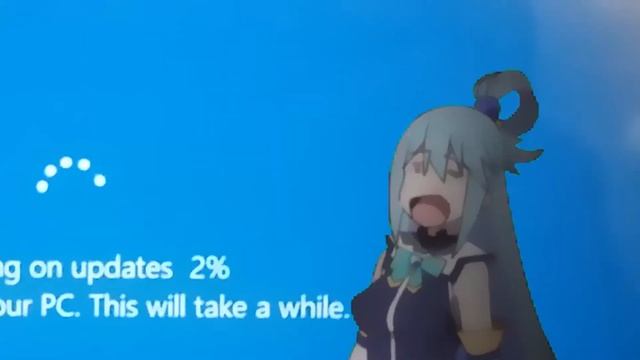 AQUA CRYING BECAUSE HER WIN10 PC FORCE UPDATED WHILE GAMING смотреть онлайн