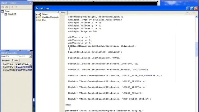 DirectX 3D Scara Robot Simulation in Delphi 7 Mesh & Component смотреть онлайн