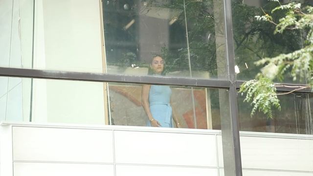 Mila Kunis looks out the window at NBC filming Luckiest Girl Alive in New York City смотреть онлайн