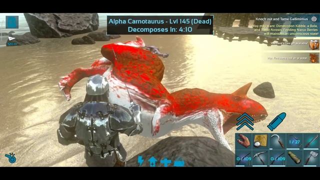 ARK SURVIVAL EVOLVED MOBILE :- CAN WE TAME ALPHA CARNO || PART 24|| OneClue Gaming смотреть онлайн