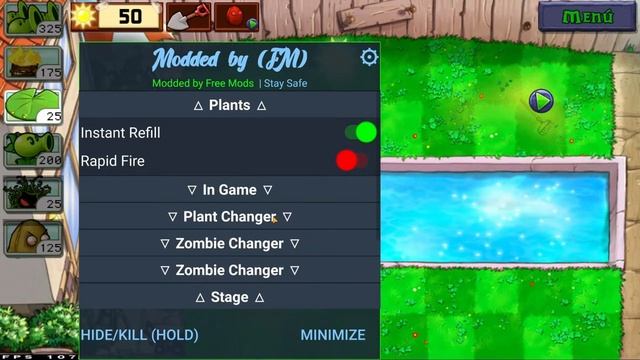 Plantas vs Zombies Hackeado Mod menú - link directo Sin publicidad + Uso del Mod смотреть онлайн