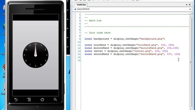 5 Corona SDK Analog Clock Tutorial смотреть онлайн