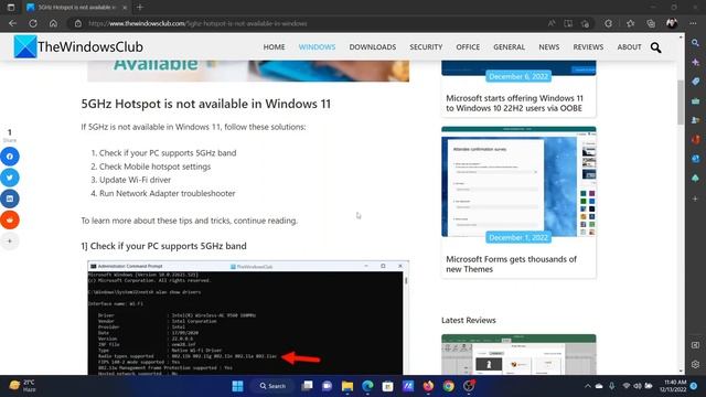 5GHz Hotspot is not available in Windows 11 смотреть онлайн