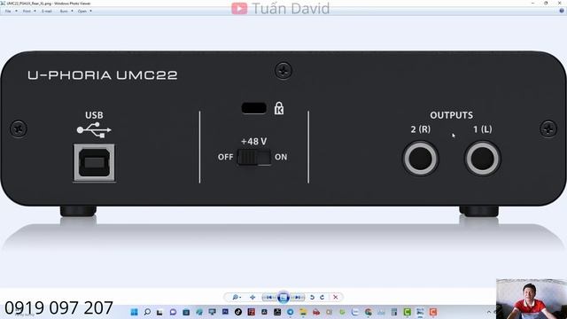 Soundcard Behringer U PHORIA UMC22 Các Nút Chức Năng смотреть онлайн