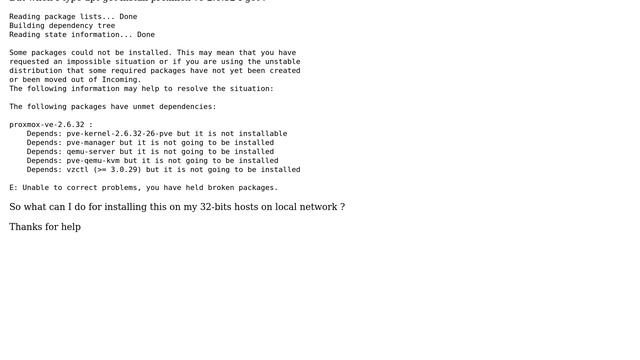 Proxmox on localhost network + 32 bits host смотреть онлайн