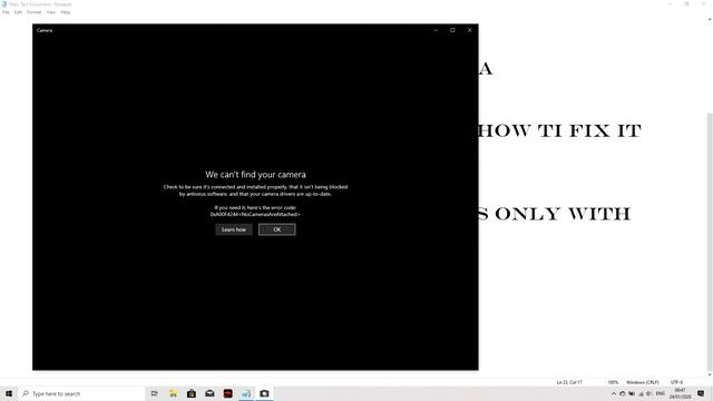 How to fix "We can't find your camera" EASY WAY!!! смотреть онлайн