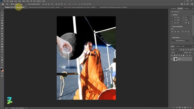 Surrealist Abstract Collage Art Milk - Tutorial Photoshop CC 2021 смотреть онлайн