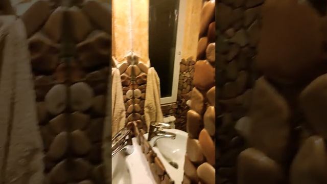 Отделка санузла камнем. Stone bathroom DIY смотреть онлайн