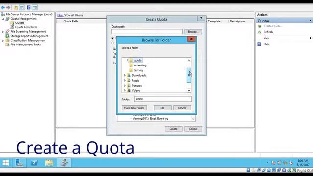 Create a disk quota in windows server 2012 смотреть онлайн