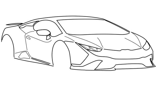 How to draw a LAMBORGHINI HURACAN PERFORMANTE   drawing lambo huracan sports car