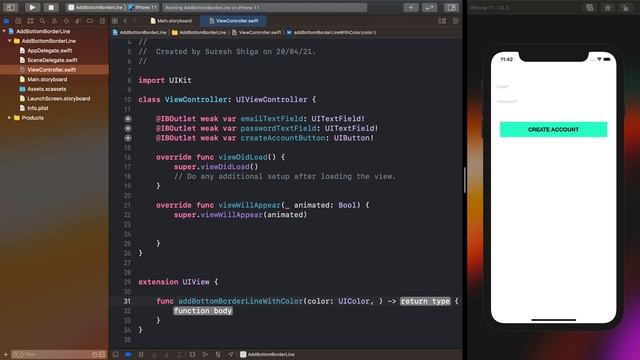 Simple Extension For Adding Bottom Border Line Swift #3 смотреть онлайн