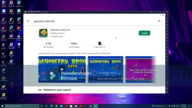 How to get geometry dash on Windows 10 for free with Bluestacks смотреть онлайн