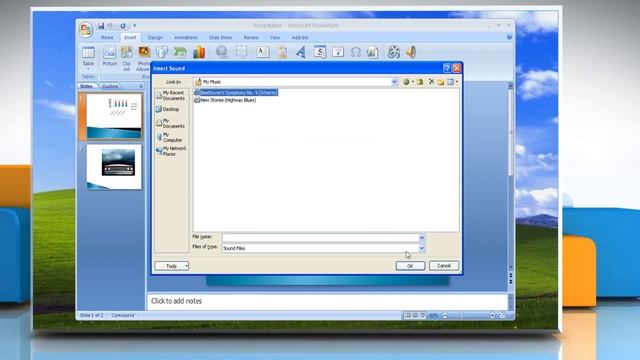 Microsoft® PowerPoint 2007: How to Add soundtrack on Windows® XP? смотреть онлайн
