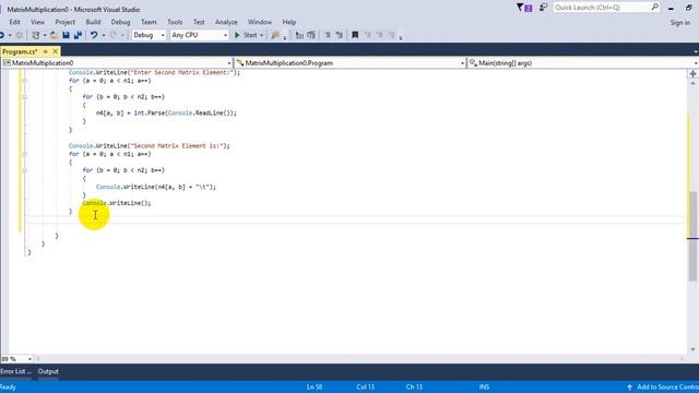 Matrix Multiplication in C#.NET смотреть онлайн