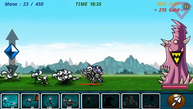 STICKMAN CARTOON WARS | Walkthrough GamePlay Part #3 iOS/Android смотреть онлайн