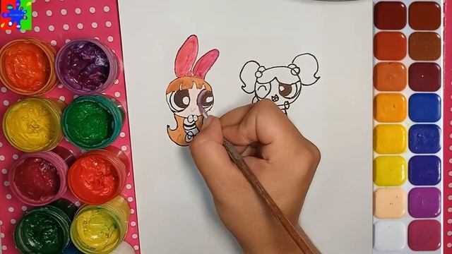 Суперкрошки из мультика. Раскраска для детей смотреть онлайн