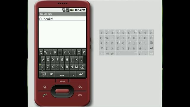 Android Cupcake Keyboard смотреть онлайн
