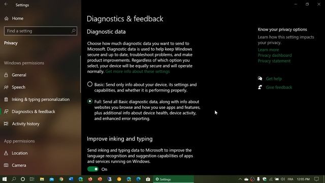 Windows 10 May 2020 update Privacy settings Diagnostics and Feedback смотреть онлайн