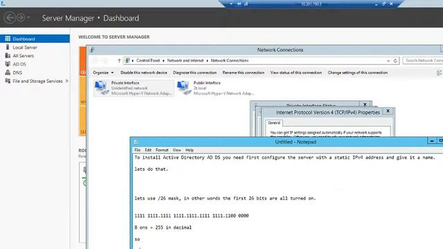 Lab 4.3 Configuring IPv4 Address on the Server смотреть онлайн