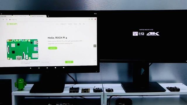 ROCK Pi 4C running Android 10 with Dual display смотреть онлайн