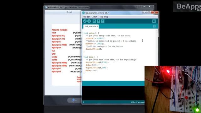 USBasp with arduino button example - Tutorial 2 смотреть онлайн