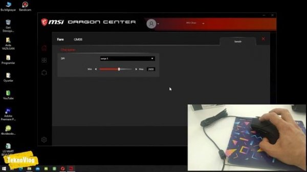 MSI CLUTCH GM08 GAMING MOUSE VE DRAGON CENTER PROGRAMINDA BULUNAN AYARLAR