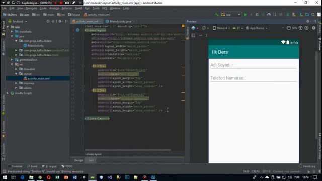 Mobil Programlama - 03 - Tasarıma Giriş(Linear Layout) смотреть онлайн