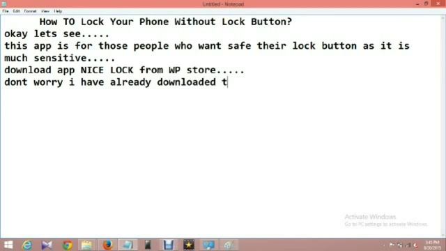 how to lock your windows phone if lock button is damaged(working solution) смотреть онлайн
