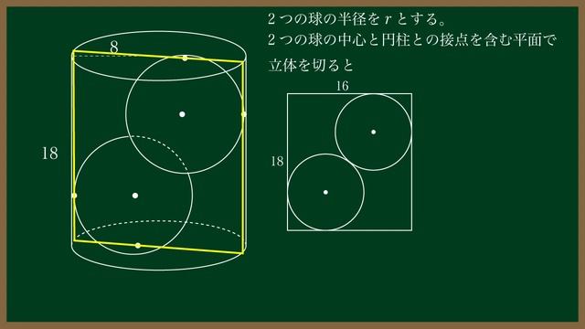 福田のおもしろ数学099〜円柱に内接する2つの球の半径 смотреть онлайн