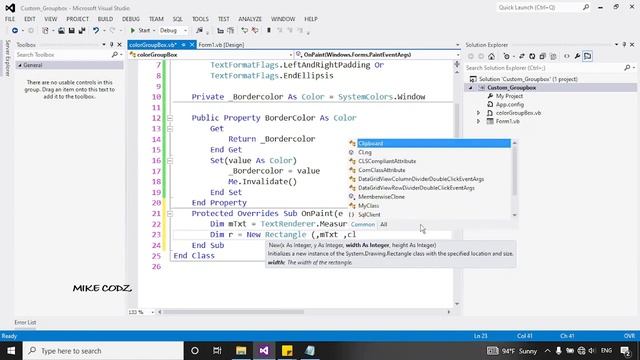 How to create a Custom group box control with border color - Vb.net @mikecodz2821 смотреть онлайн