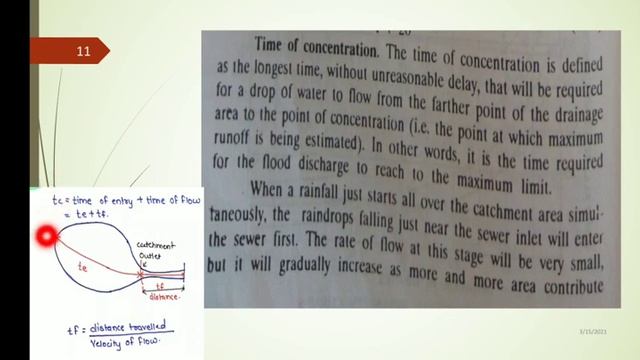 EE2 - MOD 1 - Storm water flow - Time of concentration - Hydraulic design of sewer смотреть онлайн
