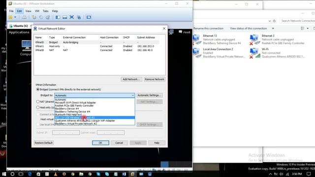 How To Use Wifi Over Virtual Os In Vmware fix Vmware Bridged Network On Vmnet0 Have No Internet Acc смотреть онлайн