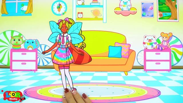 Paper Dolls Dress Up - Rich Popular vs Broke Unpopular Girl In School Dress - Barbie Story & Crafts смотреть онлайн