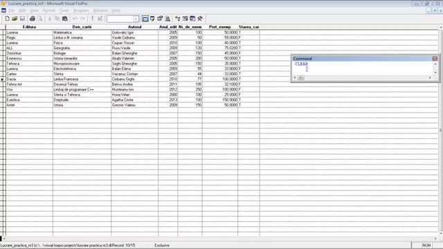 Lucrul cu inregistrarile in Microsoft visual FoxPro смотреть онлайн