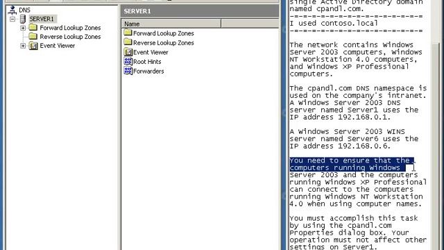70-291 - Configure WINS to allow communication with NT 4.0 computers смотреть онлайн
