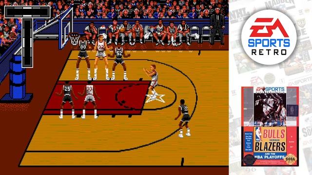 Bulls vs Blazers and the NBA Playoffs (SEGA Genesis) 1993 | EA Sports Retro | Gameplay смотреть онлайн