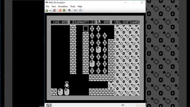 Boulder Dash - Tesla PMD 85 - emulador PMD 85 Emulator v2.2.8.301 смотреть онлайн