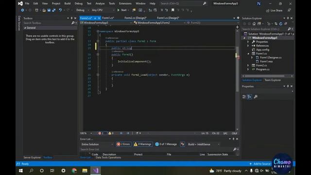 How to pass data between one form to other form in visual studio windows form application 2019 смотреть онлайн
