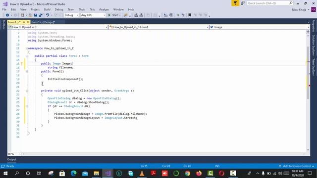 C#:- How to upload an image on windows form application Visual Studio 2017 смотреть онлайн