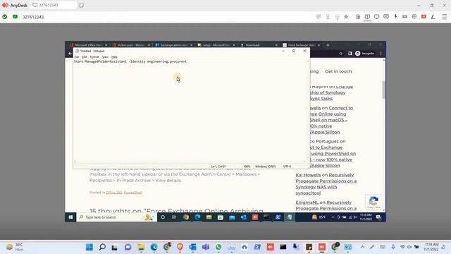 Exchange power shell connect & force archive for Microsoft O365 user 2022 смотреть онлайн