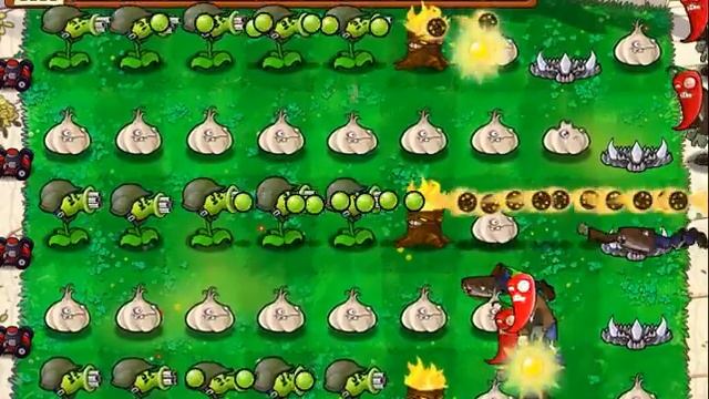 Plants vs. Zombies GOTY Edition MOD | Gatling Pea + Garlic + Torchwood Strategy Build смотреть онлайн