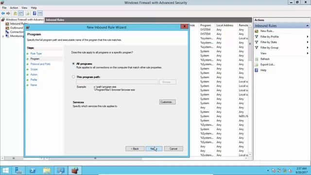 Modify Firewall for Allow ICMP (PING) Windows Server 2012 смотреть онлайн