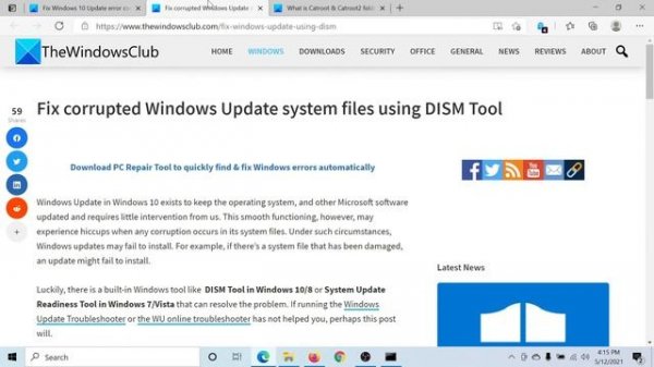 Fix Windows 10 Update error code 0x80d02002