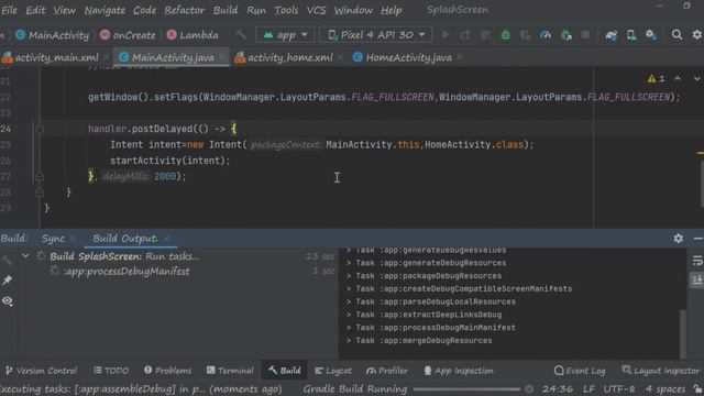 Splash Screen in android studio смотреть онлайн