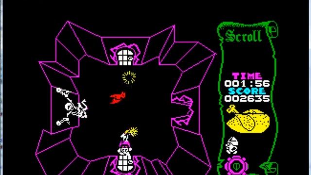 Atic Atac - ZX Spectrum - emulador RetroArch 1.6.6 fuse 1.1.1 смотреть онлайн