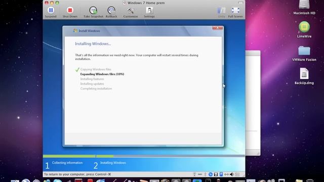 Windows 7 tutorial VMWare fusion on Mac PART 2 HD смотреть онлайн
