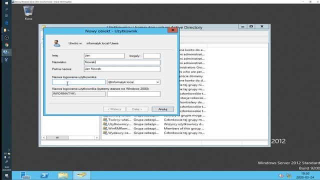 Windows Server Active Directory tworzenie konta, przyłączenie stacji roboczej i katalog macierzysty смотреть онлайн