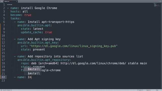 Install Google Chrome in Debian, Ubuntu, Mint Linux - Ansible module apt_key, apt_repository and ap смотреть онлайн